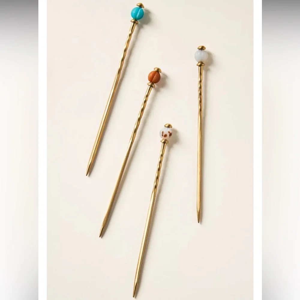 New Anthropologie x The Mediterranean Dish Appetizer Skewers, Set of 4